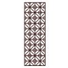 Retro Chinese Style Static Window Glass Film Imitation Wooden Lattice Decal Privacy Non-Adhesive Sliding Door Glass Film; 15x39 inches