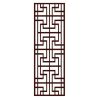 Imitation Redwood Lattice Window Film No Glue Chinese Style Sliding Door Static Window Film Frosted Glass Window Film; 15x39 inch
