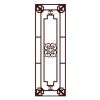 Chinese Privacy Frosted Glass Window Film Imitation Redwood Lattice Window Film No Glue Sliding Door Static Film; 15x39 inch