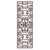 Antique Chinese Frosted Glass Window Film No Glue Sliding Door Static Film Imitation Redwood Lattice Window Film; 15x39 inch