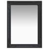 Wall Mirror Baroque Style 23.6"x21.5" Black