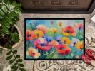 NEW Anemones in Watercolor Doormat Front Door Mat Indoor Outdoor Rugs for Entryway, Non Slip Washable Low Pile, 18H X 27W