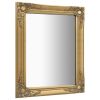 Wall Mirror Baroque Style 23.6"x21.5" Gold