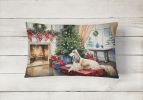Cozy Christmas Throw Pillow Throw Pillow for Indoor Couch Bed Outdoor Patio Washable, Afghan Hound 2587,12Hx16W