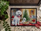 Poodle Christmas Cookies Doormat Front Door Mat Indoor Outdoor Rugs for Entryway, Non Slip Washable Low Pile, 24H X 36W