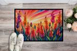 NEW Gladiolus in Color Doormat Front Door Mat Indoor Outdoor Rugs for Entryway, Non Slip Washable Low Pile, 18H X 27W