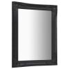Wall Mirror Baroque Style 23.6"x21.5" Black